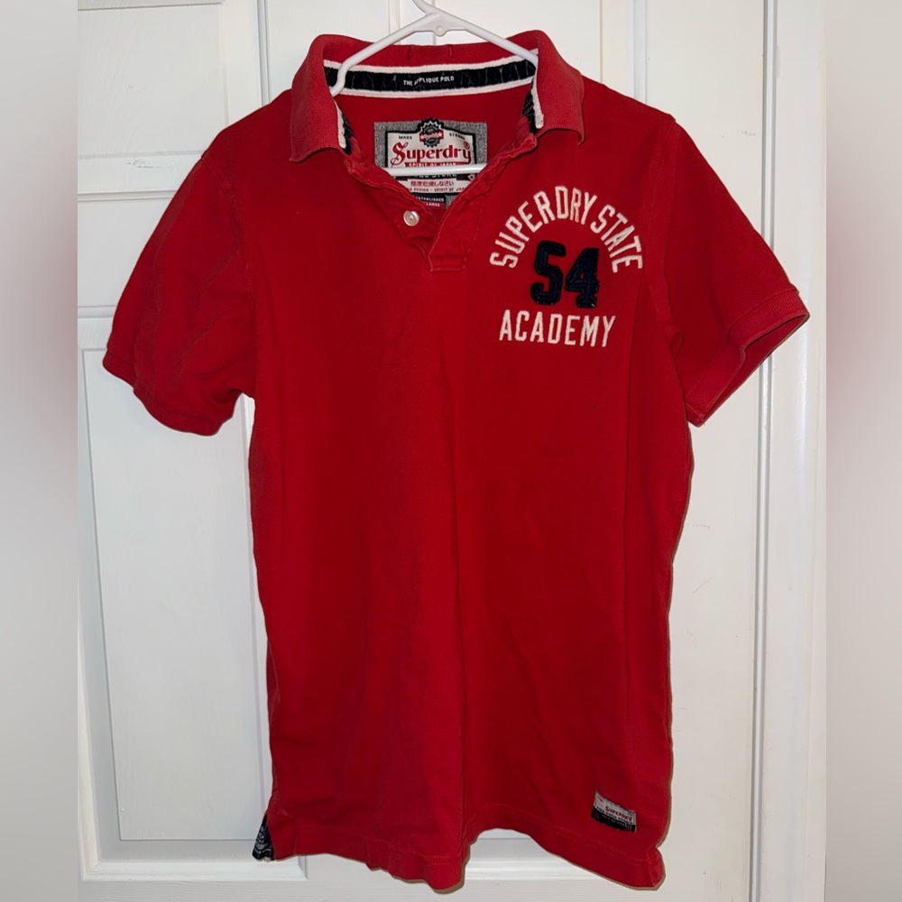 Superdry Spirit of Japan Red Men’s Red Applique Polo
